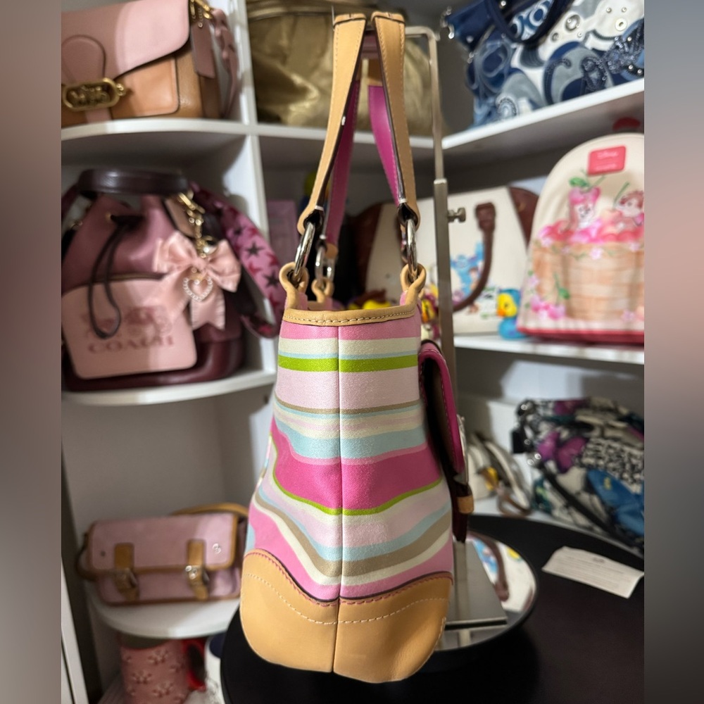 Coach Vintage SoHo Twill Striped Shoulder Bag - Picture 4 of 13